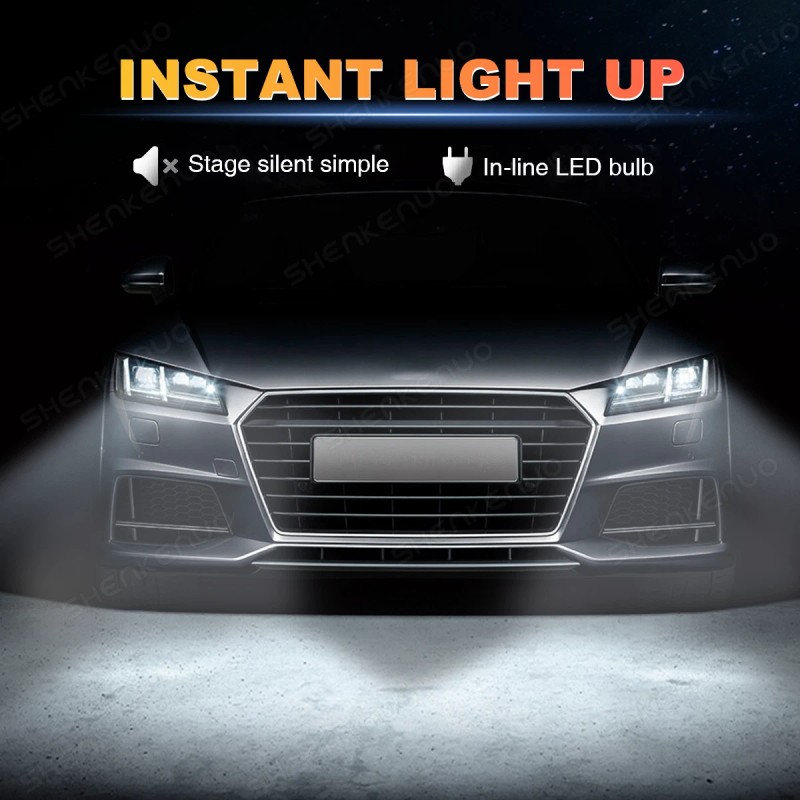 SHENKENUO H4 9003 LED Headlight Bulb High/Low Beam Conversion Kit