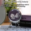 WEINUO 3D Butterfly Crystal Ball Gift for Women Her Girl
