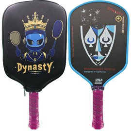 Dynasty Middleweight Champ T700 Toray Triple-Layer Raw Carbon Fiber Power Boost 2X 14m *Gen 3.5 Power with Dual EVA Foam Walls* Pickleball Paddle (Icecream Sundae v3 Holographic) PBCoR 4.25