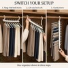 Space Saving Pants Hanger, 9-Tier Stainless Steel Closet Organizer with