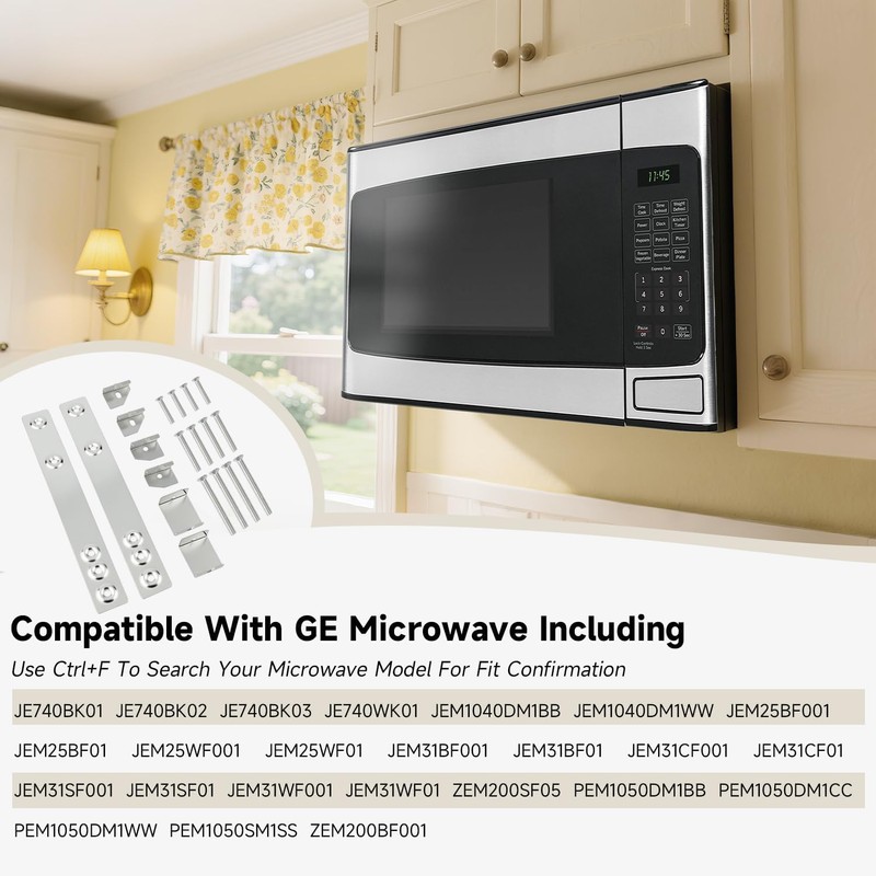AIYOYOLIFE Microwave Under Cabinet Mount Kit Compatible with GE Microwave