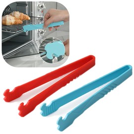 Oven Rack Push Pull Tool with Pull Clip Prevent Scalding, Pull Out Hot Racks Safely, Long Handle Toaster Oven Accessories,Suitable for Kitchen Oven, Toaster Oven, Air Fryer,etc - 2 Pack