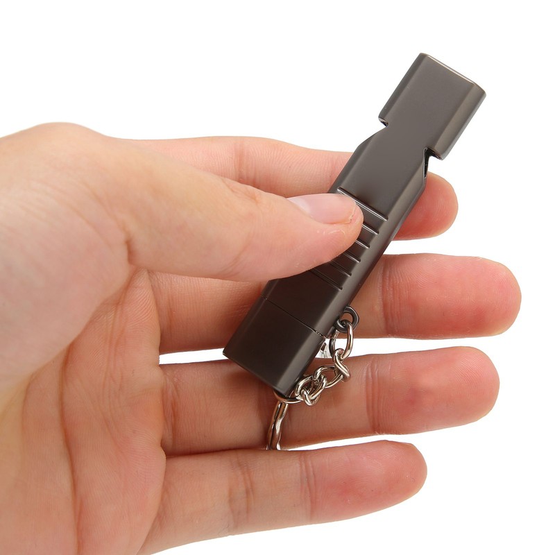 Whistle Flash Drive SOS Outdoor Waterproof 120dB Sound Multifunction Zinc