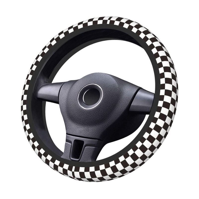 Black and White Checkered Racing Flag Checkerboard Square Grid Car