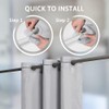 No Hook Extra Wide Shower Curtain,Polyester Fabric Shower Curtain Liner