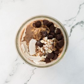 Oath Oats Crunchy Dark Chocolate - Overnight Oats - Vegan, Gluten Free, Plant-Based, High Protein, Clean Ingredients, 11.6 OZ (Pack of 1)