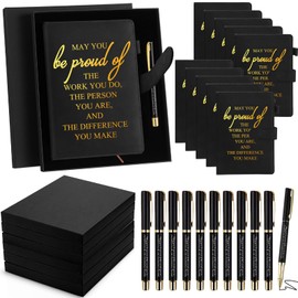 Spakon 12 Set Thank You Team Appreciation Gift Bulk A5 Leather Journal Pen with Gift Box Employee Valentines Day Gifts for Teacher Nurse Coworker Team Staff Office Supplies