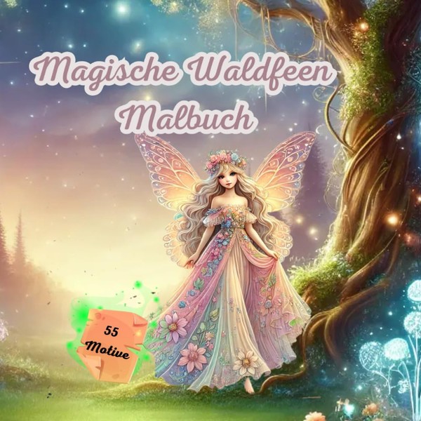 Magische Waldfeen Malbuch,: Fantasy Ausmalbuch mit Feenhaften Wesen, Für Erwachsene