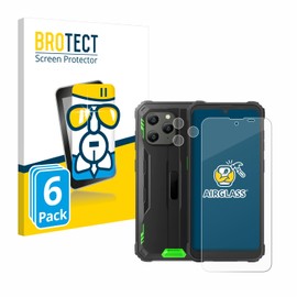 BROTECT Schutzglas für Blackview BV5300 Plus (Display+Kamera) (6 Stück) Schutzfolie Panzer Folie Glas [Extrem Kratzfest 9H, Anti-Fingerprint, Ultra-Transparent]