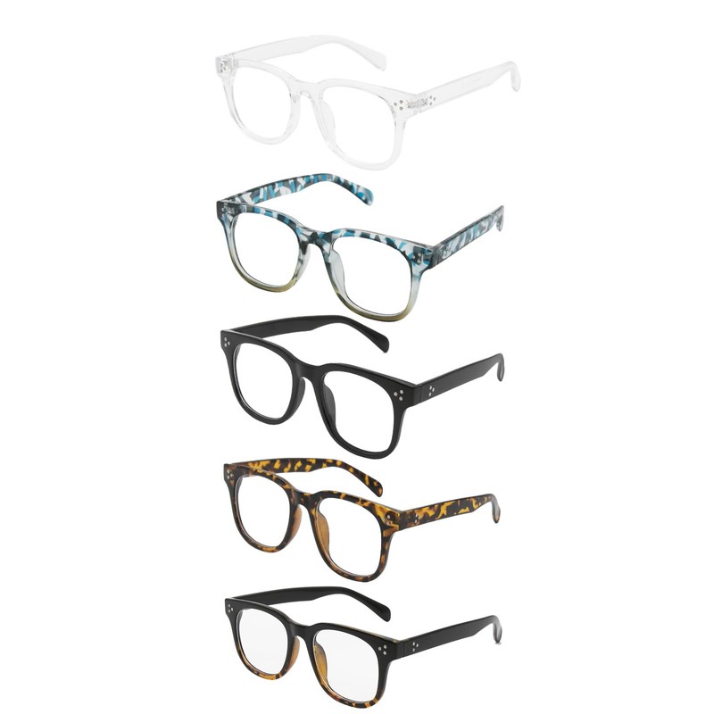 LJCZKA Blue Light Blocking Glasses for Women Men Retro Square