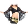BellyLady Belly Dance Costume, Rose Lace Top, Flared Sleeves, Nine