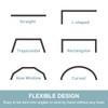 KXLife Black Flexible Ceiling Mount Curtain Track (20 ft), Hospital