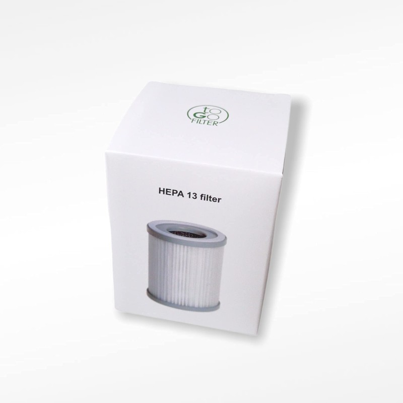 toGo Filter HEPA 13 Replacement Filter, 3-Ply with Pre-Filter and