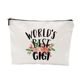 Grammy Mothers Day Gifts for Gigi Mimi Print Cosmetic Bag for Nana Gigi Birthday Gifts for Grandma Granny Grandmother Retirement Mothers Day Gift for Grandma Gigi Grammy Flower Makeup Bag for Gigi