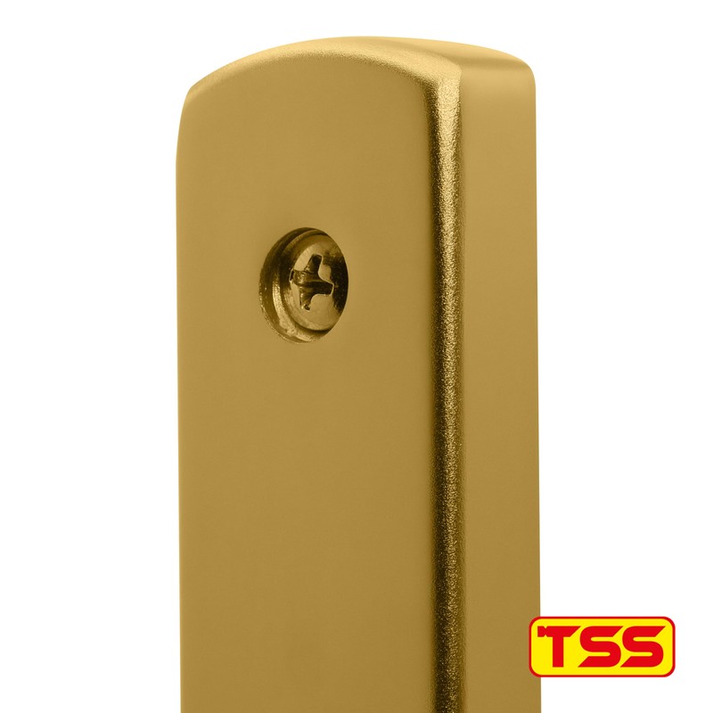TSS Gold UPVC Door Handle Pair Set, 92mm PZ (Centres),