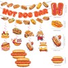 Hot Dog Party Decorations Hotdog Bar Banner-Hot Dog Hanging Swirls