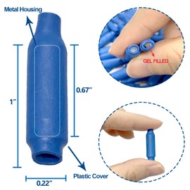 Low Votage Type B Connectors with Filled Silicone Wet for Telephone Alarm System Wire Crimp Bean Splice (100pcs, Blue)