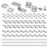 Rrina 60Pcs Offset Canvas Clips with Screws Heavy Duty Picture