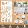 DPKOW Santa Claus Gnome Footprint Stencils Christmas Nativity Stencils Painting