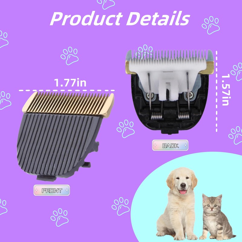 PetPhindU Dog Hair Clipper Blade Professional Pet Clippers Replacement Blades