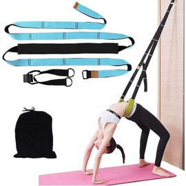 Dance Lower Waist Training, Back Bend Assist Trainer-to Improve Back and Waist Flexibility, Flexibility Stretching Leg Stretcher Strap for Yoga, Ballet, Dancing, Gymnastics Cheerleading (light blue)