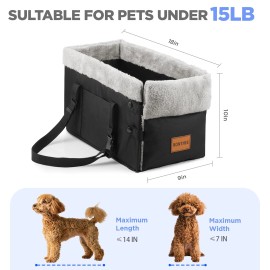 Bonthee Center Console Dog Car Seat for Small Dogs,Small Dog Car Booster Seat for Car