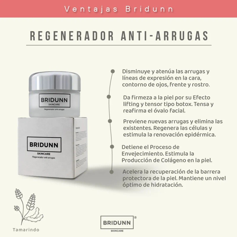 Bridunn Kit Crema Facial Antiarrugas Y Suero Antioxidante