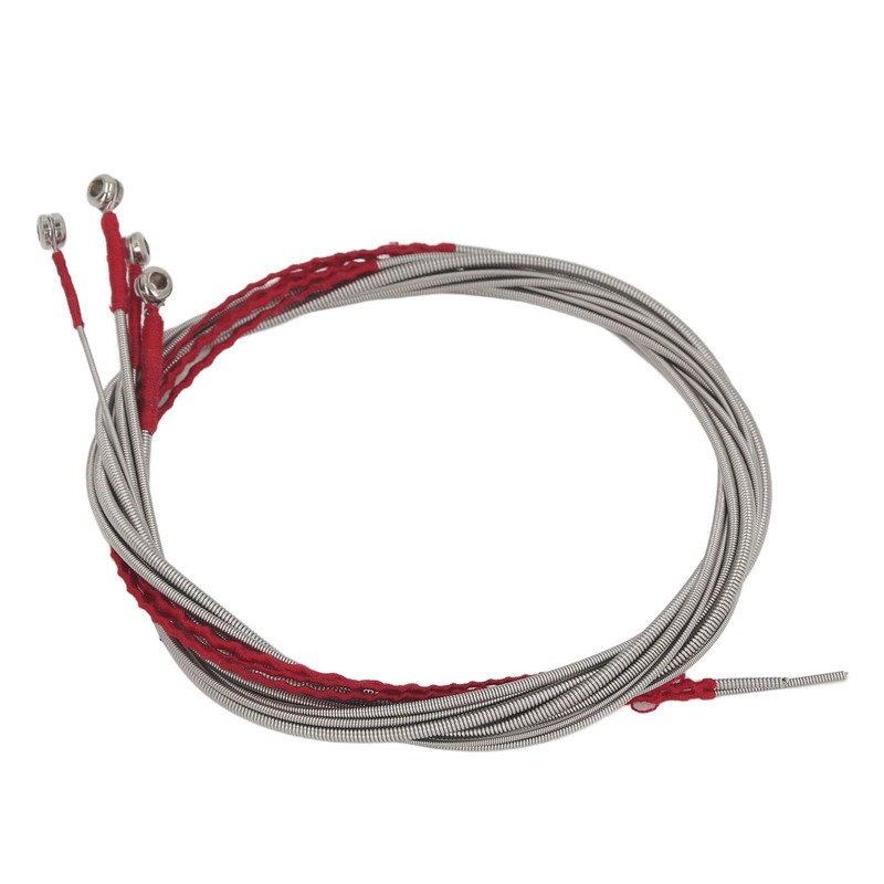 4Pcs Acoustic Bass String Set Stainless Steel Flexible Uniform Vibrations