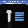 PATIKIL M6x20mm White Nylon Bolts Plastic Nuts Full Thread Head