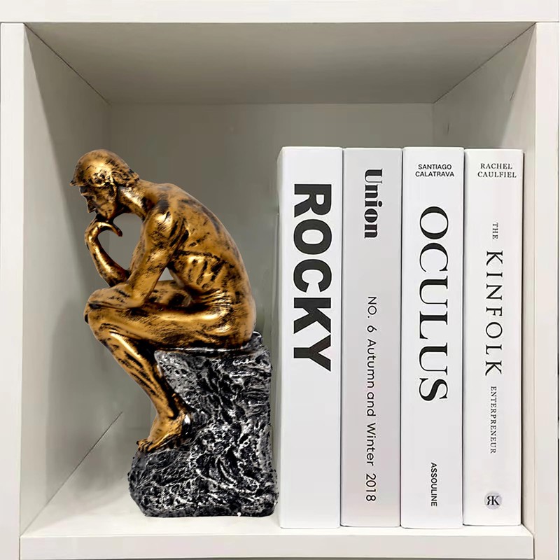 SAINWORDS The Thinker Statue Figurine Thinking Man Resin Decor Sculpture