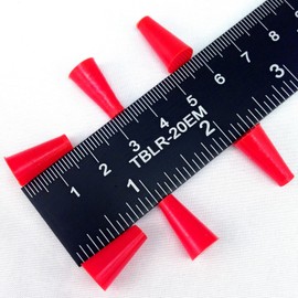 High Temp Masking Supply .187" x .343" STP103 Silicone Rubber Plugs - 50 Pack - Tapered Stoppers for Powder Coating, Painting, Ceramic Coating, Sealing Holes - Non-Toxic, Flexible, Reusable