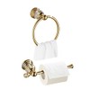 WOLIBEER Crystal Gold Toilet Paper Holder Hand Towel Ring Crystal