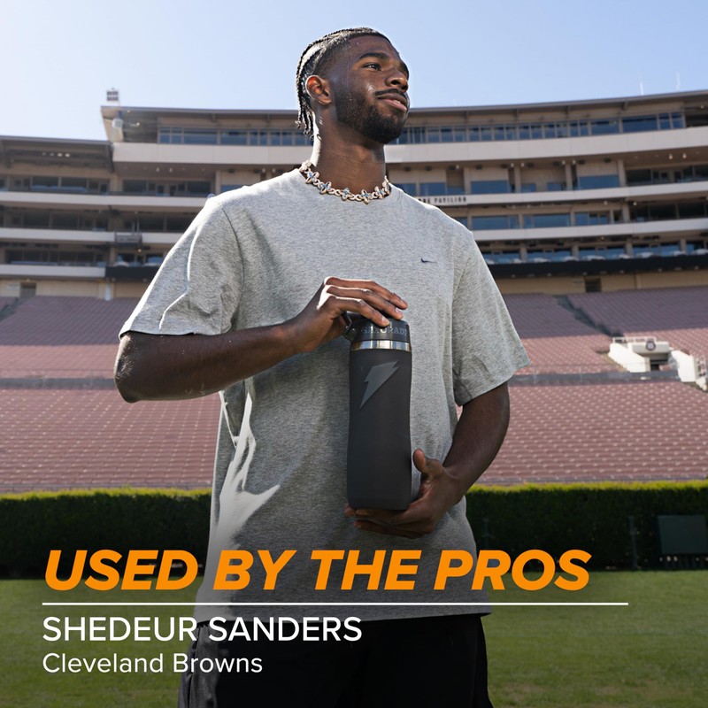 Gatorade 'Overtime' 32oz Stainless Steel Water Bottle, Straw Cap, Light