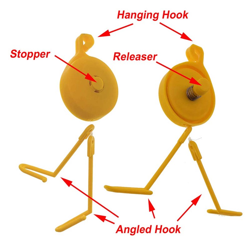 Plant Yoyo Hanger with Double Clip Hooks Pack of 12,