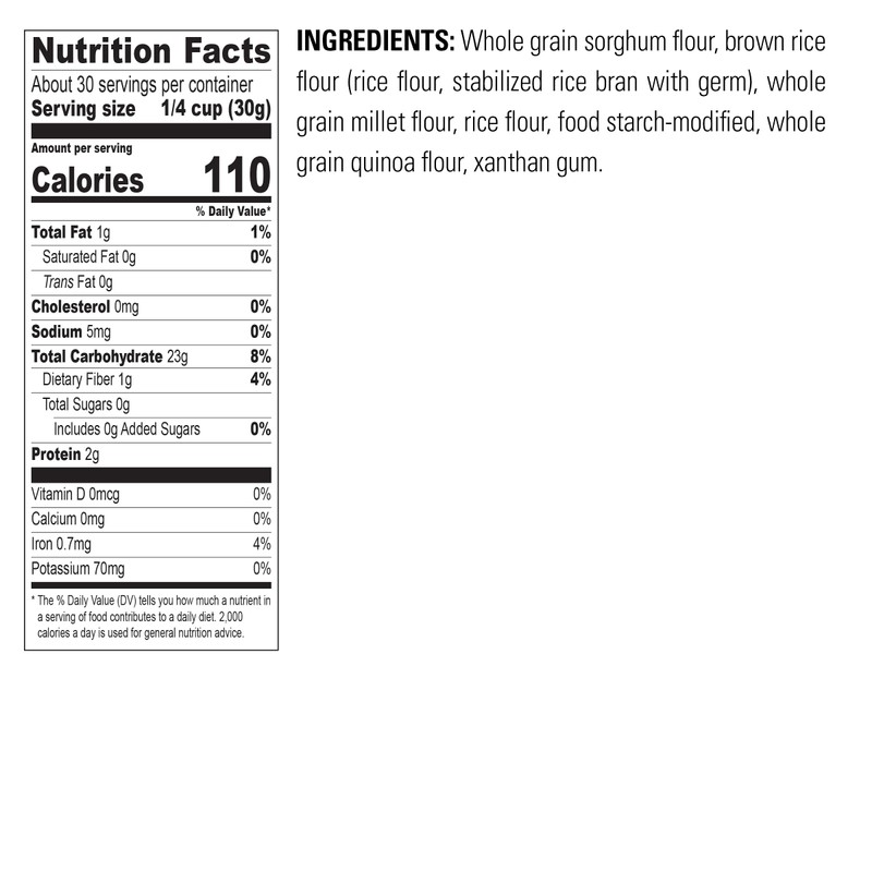 Krusteaz Gluten Free All-Purpose Flour, No Artificial Flavors, Colors, or