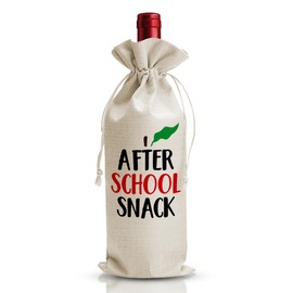 DOI-LANEE Graduation Party Gift Favors For Teacher, Drawstring Linen Wine Bag, Thank You Gift Bag For Women Man Her From Student Grad, Teachers Appreciation Day Idea Gift, Back To School Gift