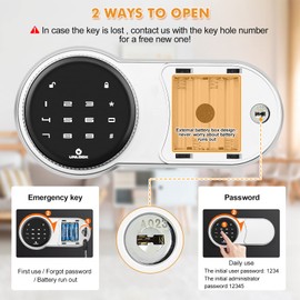 0.8 Cub Home Safe Box Fireproof Waterproof With Fireproof Money Bag, Touchscreen Digital Keypad Fireproof Safe, Removable Shelf, Caja Fuerte Para Dinero Small Safe For Jewelry Medicines Valuables