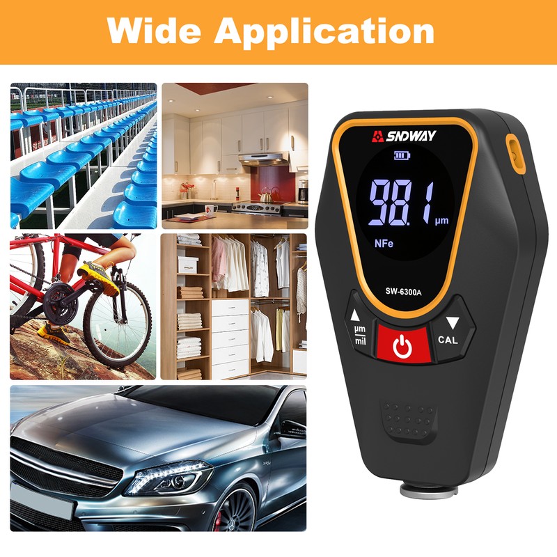 SNDWAY Paint Thickness Gauge for Cars, Coating Thickness Gauge Meter