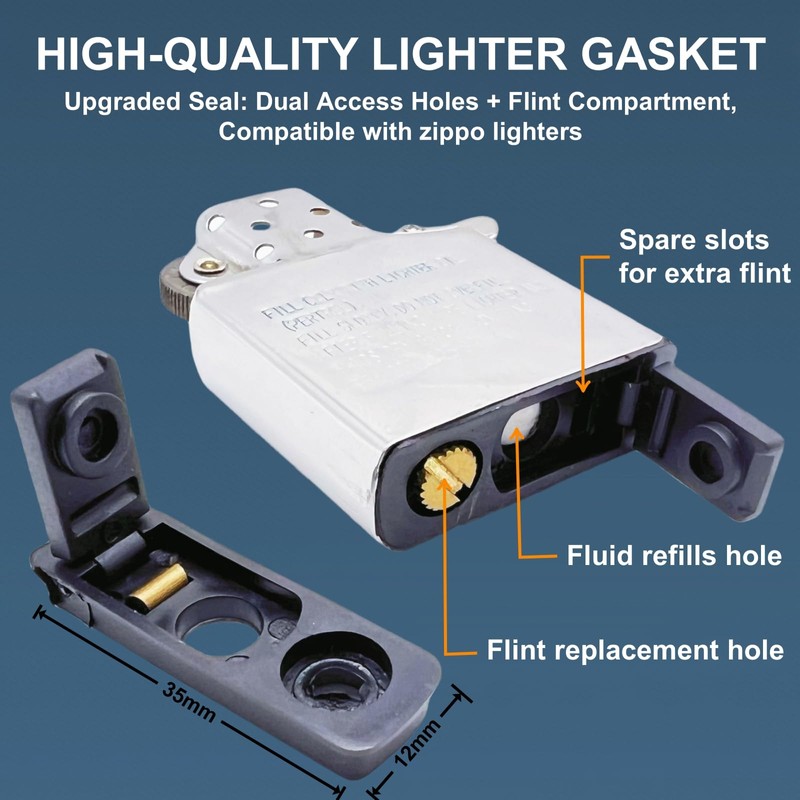 Tatzeland Lighter Flint Kit, 100 Pieces High Performance Flints with