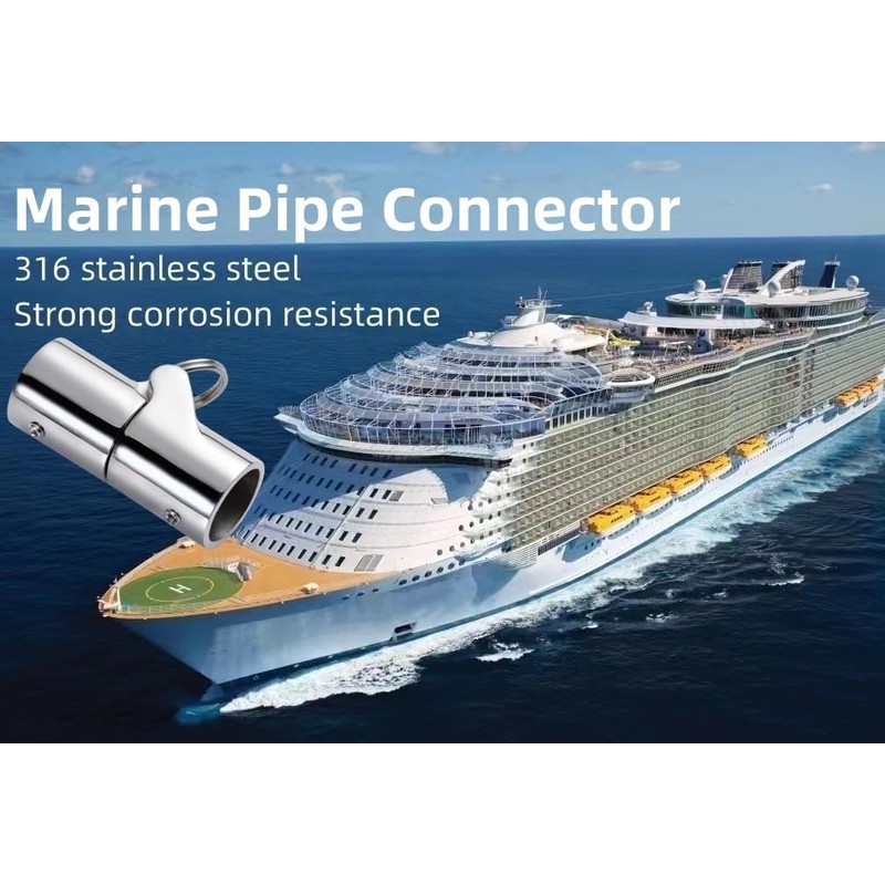 MerciL Marine Pipe Connector, 316 Stainless Steel Folding Swivel Coupling