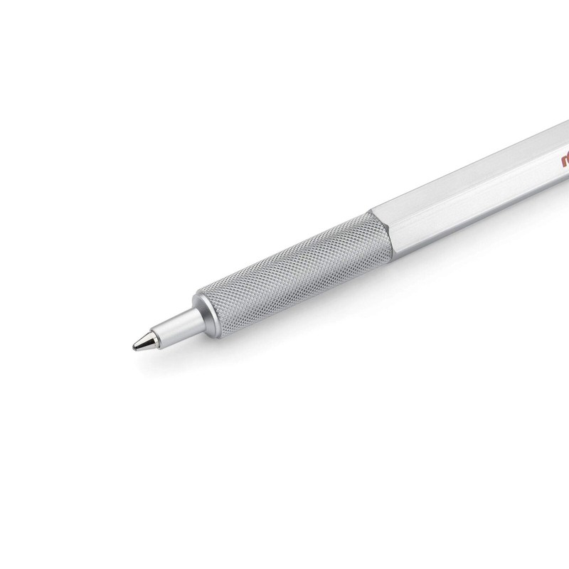 rOtring 600 Mechanical Pencil Silver Ergonomic Hexagonal Metal Body