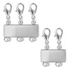 Magnetic Necklace Clasps, 2PCS 14 Whitegold Multi Magnetic Necklace Layering