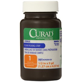 Medline Gauze Packing Stri P Plain Sterile, 1/2 Inch x 5yd