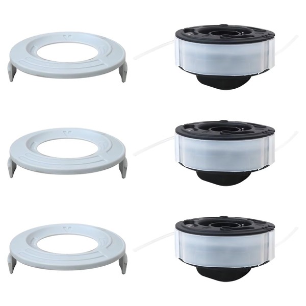 Vicue New Replacement for 3pack Trimmer Head with Base Cover