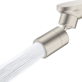 Hibbent NSF/ANSI/CAN 61 Certified Faucet Aerator, Kitchen Sink Faucet Aerator, 2 Water Flow CUPC Certification 360-degree Swivel Faucet Extender, 55/64 Inch Female Thread, Water Saving-Brushed Nickel