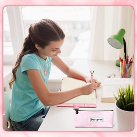 TaoBary Pink Marble Diary with Lock Journal Notebook Kit Gift for Women, Include A5 Lined Journal Notebook with Pink Crystal Stone, Pink Small Pencil Case Pen Pouch, Pink Glitter Diamond Pen