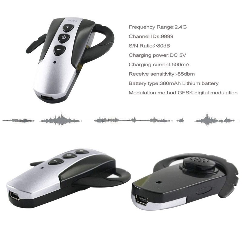 EXMAX EXD-6824 2.4GHz Wireless Tour Guide System Ear-hook Receiver for