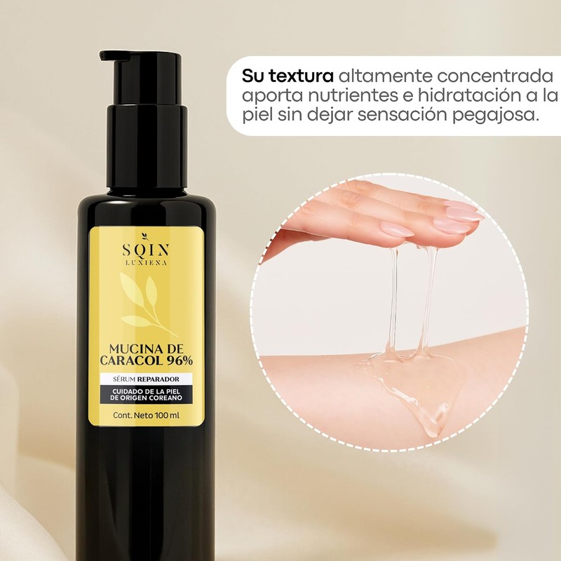 Sqin Luxiena Serum Baba de Caracol Coreano, Mucina de Caracol