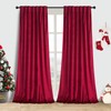 gisewood Red Velvet Curtains 96 Inches Long Back Tab Thermal