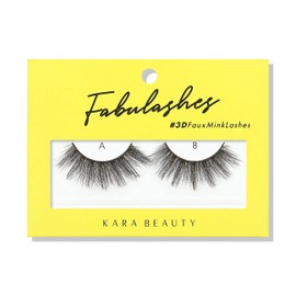 KARA BEAUTY Fabulashes Glam 3D Faux Mink Strip Lashes – Full Volume, Fluffy, Wispy Lash Strips – Reusable Fake Eyelashes with Soft Flexible Band – Vegan, Cruelty-Free, Lightweight - Style A8